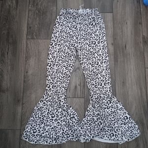 Leopard Print Flared Kids Bottoms